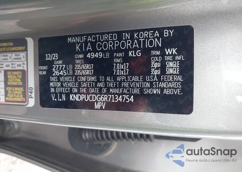 2024 Kia Sportage Hybrid Lx z USA, uszkodzony, nr VIN KNDPUCDG6R7134754